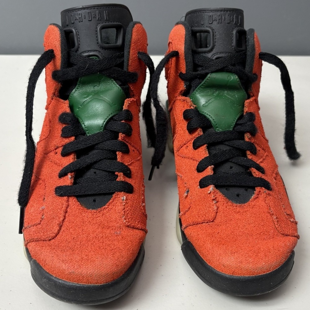 RARE Nike Air Jordan Kids 6.5 Orange & Green FAMU Retro Shoes 2019 Hipster Urban